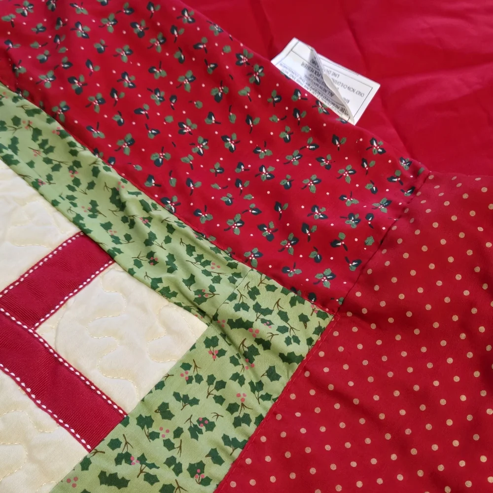 Cracker Barrel Holiday Blanket Throw Lap Quilt NOEL Christmas Tree NEW